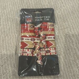 SF 49ers knotted hair ties. NWT